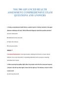 NSG 500 ADVANCED HEALTH&NewLine;ASSESSMENT COMPREHENSIVE EXAM&NewLine;QUESTIONS AND ANSWERS