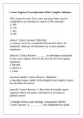 Cancer Registry Exam Questions With Complete Solutions