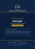 FAC1601 Exam Pack 2025&sol;2026 &vert; UNISA Financial Accounting for Companies &vert; Past Papers with Full Solutions & Model Answers