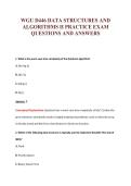 WGU D446 DATA STRUCTURES AND&NewLine;ALGORITHMS II PRACTICE EXAM&NewLine;QUESTIONS AND ANSWERS