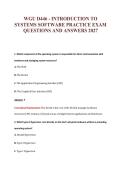 WGU D446 - INTRODUCTION TO&NewLine;SYSTEMS SOFTWARE PRACTICE EXAM&NewLine;QUESTIONS AND ANSWERS 2027
