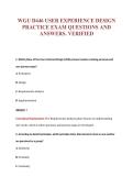 WGU D446 USER EXPERIENCE DESIGN&NewLine;PRACTICE EXAM QUESTIONS AND&NewLine;ANSWERS&period; VERIFIED