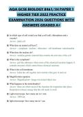 AQA GCSE BIOLOGY 8461&lowbar;1H PAPER 1 HIGHER TIER 2022 PRACTICE EXAMINATION 2026 QUESTIONS WITH ANSWERS G&period;pdf&NewLine;&NewLine;