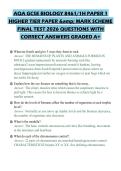 AQA GCSE BIOLOGY 8461&lowbar;1H PAPER 1 HIGHER TIER PAPER & MARK SCHEME FINAL TEST 2026 QUESTIONS WITH CORR&period;pdf&NewLine;&NewLine;