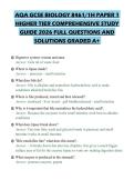 AQA GCSE BIOLOGY 8461&lowbar;1H PAPER 1 HIGHER TIER COMPREHENSIVE STUDY GUIDE 2026 FULL QUESTIONS AND SOLUT&period;pdf&NewLine;&NewLine;