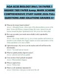 AQA GCSE BIOLOGY 8461&lowbar;1H PAPER 1 HIGHER TIER PAPER & MARK SCHEME COMPREHENSIVE STUDY GUIDE 2026 FULL&period;pdf&NewLine;&NewLine;