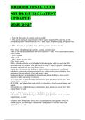 BIOD 101 Final Exam Study Guide &vert; Latest Updated 2026&sol;2027 &vert; Questions & Answers