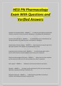 HESI PN Pharmacology&NewLine;Exam With Questions and&NewLine;Verified Answers&NewLine;