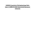 NUR2063 Essentials of Pathophysiology Patho&NewLine;Exam 1 COMPLETE NEW Study Guide Rasmussen&NewLine;University