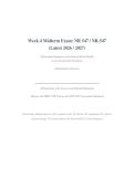 NR547 MIDTERM EXAM STUDY BUNDLE 2026&sol;2027 &vert; Differential Diagnosis PMHNP Practicum Weeks 1-4 &vert; Chamberlain Verified Q&A with Rationales &vert; Pass Guaranteed - A&plus; Graded