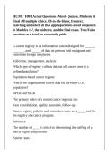 HCMT 1001 Actual Questions Asked- Quizzes&comma; Midterm & Final All multiple choice&comma; fill-in-the-blank&comma; free text&comma; matching and select all that apply questions asked on quizzes in Modules 1-7&comma; the midterm&comma; and the final exam&period; True&sol;False questions are listed on