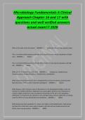 Microbiology Fundamentals A Clinical&NewLine;Approach Chapter 16 and 17 with&NewLine;questions and well verified answers&NewLine;actual exam&excl;&excl;&excl; 2026