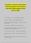 Psychiatric Technician State Board&NewLine;Review Questions with questions&NewLine;and well verified answers actual&NewLine;exam&excl;&excl;&excl; 2026
