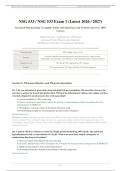 NSG533 EXAM 1 2026&sol;2027 &vert; Advanced Pharmacology Wilkes University &vert; Complete Guide with Verified Q&A &vert; Pass Guaranteed - A&plus; Graded&NewLine;&NewLine;