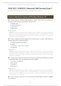 NUR2513 MATERNAL-CHILD NURSING EXAM 1 2026&sol;2027 &vert; Rasmussen 75 MCQs with Verified Answers &vert; Pass Guaranteed - A&plus; Graded&NewLine;&NewLine;