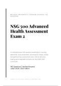 NSG500 EXAM 2 2026&sol;2027 &vert; Advanced Health Assessment Wilkes University &vert; Complete Review with Verified Q&A &vert; Pass Guaranteed - A&plus; Graded&NewLine;&NewLine;