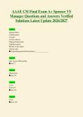 AAAE CM Final Exam A&plus; Sponsor VS&NewLine;Manager Questions and Answers Verified&NewLine;Solutions Latest Update 2026&sol;2027