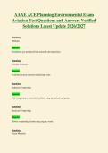 AAAE ACE Planning Environmental Exam&NewLine;Aviation Test Questions and Answers Verified&NewLine;Solutions Latest Update 2026&sol;2027