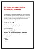EPIC Clinical Informatics Exam Prep&colon; &NewLine;Comprehensive Study Guide