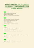 AAAE CM EXAMS Test A&plus; Questions&NewLine;and Answers Verified Solutions Latest&NewLine;Update 2026&sol;2027