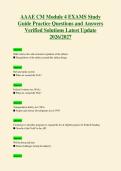 AAAE CM Module 4 EXAMS Study&NewLine;Guide Practice Questions and Answers&NewLine;Verified Solutions Latest Update&NewLine;2026&sol;2027