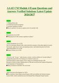 AAAE CM Module 4 Exam Questions and&NewLine;Answers Verified Solutions Latest Update&NewLine;2026&sol;2027