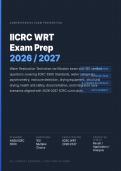 IICRC WRT ACTUAL EXAM 2026&sol;2027 &vert; Water Restoration Technician 300&plus; Verified Questions & Answers &vert; Pass Guaranteed - A&plus; Graded&NewLine;&NewLine;