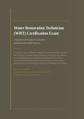 IICRC WRT ACTUAL EXAM 2026&sol;2027 &vert; Water Restoration Technician 190&plus; Verified Q&A &vert; S500 Standards &vert; Pass Guaranteed - A&plus; Graded&NewLine;&NewLine;