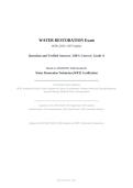 IICRC WRT ACTUAL EXAM 2026&sol;2027 &vert; Water Restoration Technician Complete Q&A &vert; 190&plus; Verified Questions &vert; Pass Guaranteed - A&plus; Graded&NewLine;&NewLine;