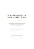 NUR2474 EXAM 2 2026&sol;2027 &vert; Pharmacology for Professional Nursing Rasmussen &vert; Verified Q&A with Rationales &vert; Pass Guaranteed - A&plus; Graded&NewLine;&NewLine;