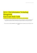WGU C954 Information Technology Management v1 and v2 with correct answers and rationales 