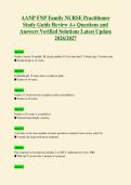 AANP FNP Family NURSE Practitioner&NewLine;Study Guide Review A&plus; Questions and&NewLine;Answers Verified Solutions Latest Update&NewLine;2026&sol;2027