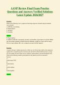 AANP Review Final Exam Practice&NewLine;Questions and Answers Verified Solutions&NewLine;Latest Update 2026&sol;2027