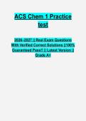 ACS General Chemistry 1 Practice Test Questions & Answers PDF &vert; Complete Chemistry Exam Review &vert; Latest 2026&ndash;2027