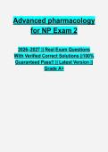 Advanced Pharmacology for NP Exam 2 Questions & Answers PDF &vert; Complete Nurse Practitioner Practice Test &vert; Latest 2026&ndash;2027