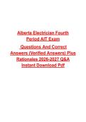 Alberta Electrician Fourth Period AIT Mock Exam Questions & Verified Answers PDF &vert; Complete Certification Review &vert; Latest 2026&ndash;2027