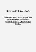 CIPS Level 4 L4M1 Scope and Influence of Procurement & Supply Questions & Answers PDF &vert; Complete Practice Test &vert; Latest 2026&ndash;2027