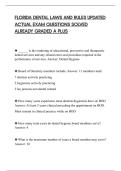 FLORIDA DENTAL LAWS AND RULES UPDATED&NewLine;ACTUAL EXAM QUESTIONS SOLVED&NewLine;ALREADY GRADED A PLUS&NewLine;