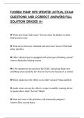 FLORIDA PUMP OPS UPDATED ACTUAL EXAM&NewLine;QUESTIONS AND CORRECT ANSWERS FULL&NewLine;SOLUTION GRADED A&plus;
