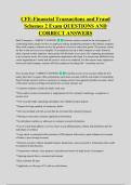 CFE-Financial Transactions and Fraud &NewLine;Schemes 2 Exam QUESTIONS AND &NewLine;CORRECT ANSWERS