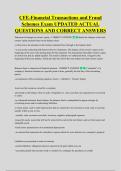 CFE-Financial Transactions and Fraud &NewLine;Schemes Exam UPDATED ACTUAL &NewLine;QUESTIONS AND CORRECT ANSWERS