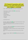 CFE-Financial Transactions and Fraud &NewLine;Schemes Exam UPDATED QUESTIONS &NewLine;AND CORRECT ANSWERS