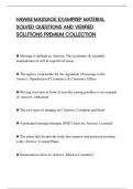 HAWAII MASSAGE EXAMPREP MATERIAL&NewLine;SOLVED QUESTIONS AND VERIFIED&NewLine;SOLUTIONS PREMIUM COLLECTION