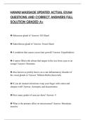 HAWAII MASSAGE UPDATED ACTUAL EXAM&NewLine;QUESTIONS AND CORRECT ANSWERS FULL&NewLine;SOLUTION GRADED A&plus;