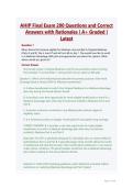 AHIP Final Exam 200 Questions and Correct &NewLine;Answers with Rationales &vert; A&plus; Graded &vert; &NewLine;Latest