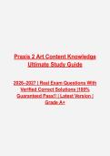 Praxis II Art  Content Knowledge &lpar;5134&rpar; Ultimate Mock Exam Questions & Answers PDF &vert; Complete Teacher Certification Review &vert; Latest 2026&ndash;2027
