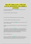 Mgsc 487 Gaffney Exam 1 UPDATED &NewLine;ACTUAL QUESTIONS AND CORRECT &NewLine;ANSWERS