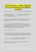 MGSC 487 Exam 1 &ndash; Gaffney UPDATED &NewLine;ACTUAL QUESTIONS AND CORRECT &NewLine;ANSWERS