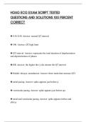 HOAG ECG EXAM SCRIPT TESTED&NewLine;QUESTIONS AND SOLUTIONS 100 PERCENT&NewLine;CORRECT&NewLine;