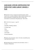 IAHSS BASIC OFFICER CERTIFICATION TEST&NewLine;PAPER STUDY GUIDE ALREADY GRADED A&NewLine;PLUS